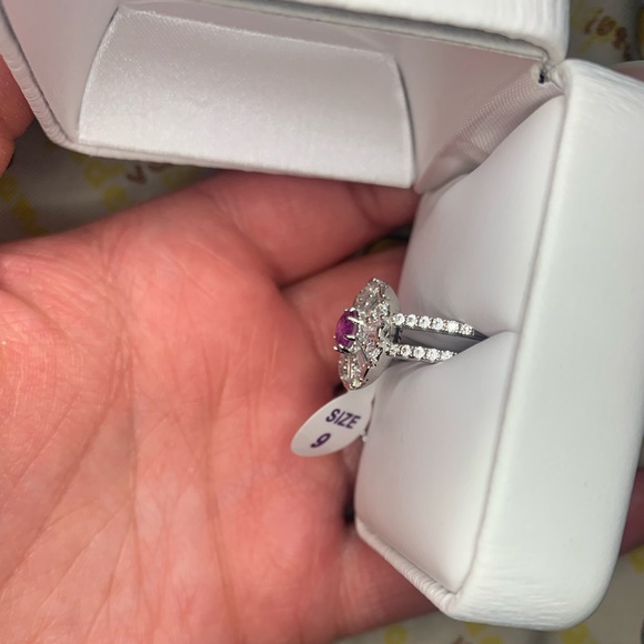 Bomb Party Natural Fusion Quartz on Rhodium Plating. - Picture 2 of 3